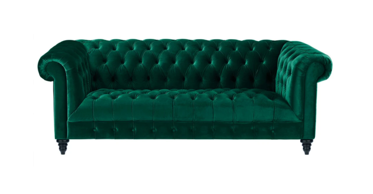 Chesterfield Turkis Couch Luxus Polster Möbel Sofa mit Knöpfen Dreisitzer Samt