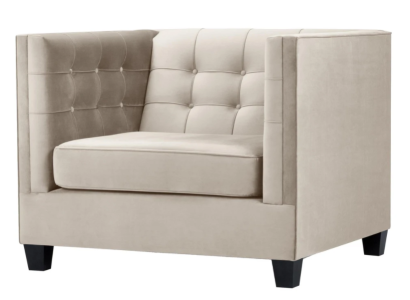 Кресло бежевого цвета для гостиной в современном роскошном дизайне Честерфилд 