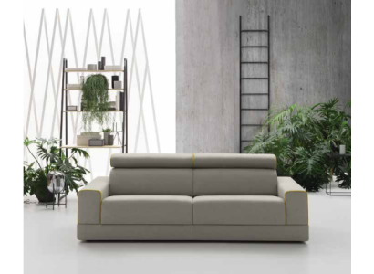 Design Grau Sofa 3 Sitzer Wohnzimmer Stoff Couch Sofa Polster Sofas alfitalia