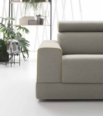 Design Grau Sofa 3 Sitzer Wohnzimmer Stoff Couch Sofa Polster Sofas alfitalia