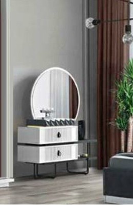 Bedroom Set Bizzotto Bed Bedside table Chest of drawers Mirror Wardrobe 5-piece.