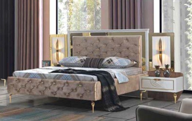 Chesterfield Bett Polster Design Luxus Doppel Hotel Italienische