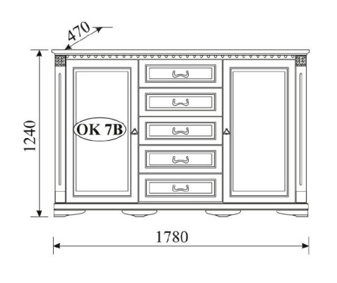 Klassische Kommode Kommoden Schrank Sideboard Massiv Möbel Kolonial Neu OK7B