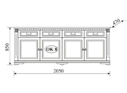 Klassische Kommode Kommoden Schrank Sideboard Massiv Möbel Kolonial Neu OK8