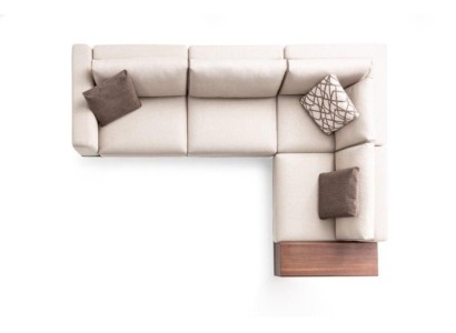 Sofa Ecksofa Stoffsofa L Form Stoff Sofas Grau Modern Tisch Wohnzimmer