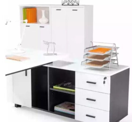 Büromöbel Einrichtung Schreibtisch Aktenschrank Couchtisch 4 tlg. Set