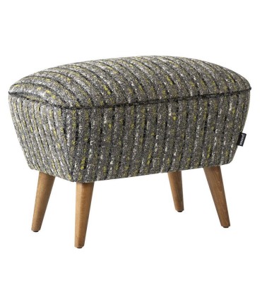 Sitzhocker Hocker Puff Fußhocker Polsterhocker Ottoman Stoff Grau Sitz