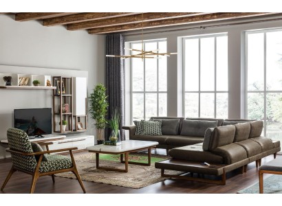 Стильный L-образный угловой диван в современном и роскошном стиле