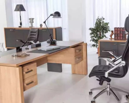 Luxus Schreibtisch Tisch Holz Design Büro Einrichtung Möbel 206x102cm