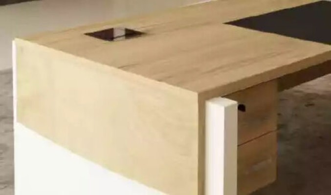 Schreibtisch Couchtisch Aktenschrank Kommode modernes braunes Holz