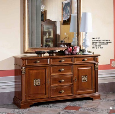 Kommode Anrichte Schrank Garderobe Sideboard Italienische Möbel Antik Stil Holz