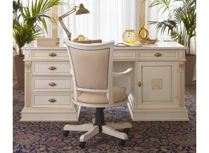 Дизайнерский  офисный комплект стула и офисного стола в стиле борокко