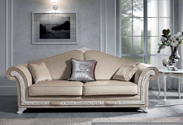 Classic s 9-piece living room set in the colors beige and white