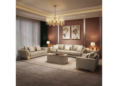 Leather Sofa Couch Upholstery Suite 321 Seater Complete set seat cushion sets