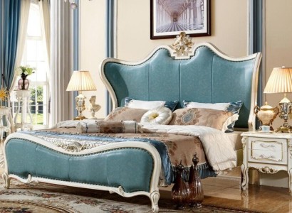 Bed 2x Bedside table Luxury Beds Furniture 3pcs Wood Classic s Bedroom