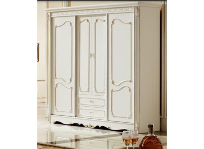 Великолепный белый шкаф для спальни в классическом стиле 