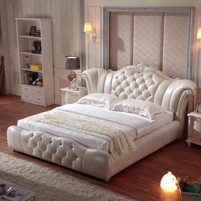 Design Chesterfield Bed Textile Velvet Upholstery Hotel Leather Beds Bedroom