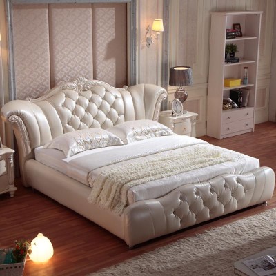 Design Chesterfield Bed Textile Velvet Upholstery Hotel Leather Beds Bedroom