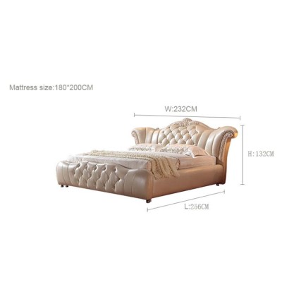 Design Chesterfield Bed Textile Velvet Upholstery Hotel Leather Beds Bedroom