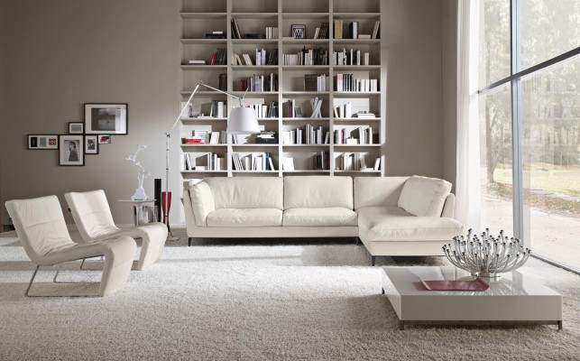 Prianera Couch Ecksofa Wohnzimmer Design Leder Modern L-Form