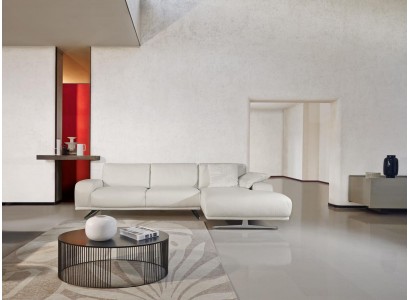 Роскошный дизайнерский угловой диван L-формы белого цвета