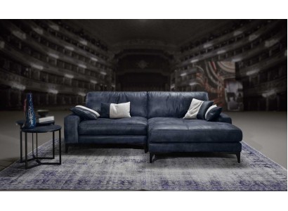 Роскошный дизайнерский угловой диван L-формы черного цвета
