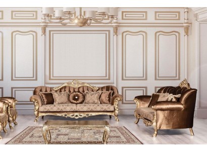 Sofagarnitur 3+3 Sitzer Luxus Garnitur Sofa Sofas Set Barock Wohnzimmer