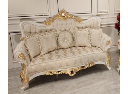 Dreisitzer Sofa 3 Sitzer Barock Rokoko Sofa Sofas Couch Stoff Stil Barock Sitz