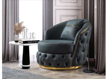 Sessel Chesterfield Sitz Barock Rokoko Design Modern Wohnzimmer Polster Thron