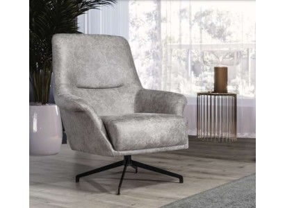 Sessel Design Couch Sofa Relax Leder Lounge Club Sitzer Luxus Sitz Grau Modern