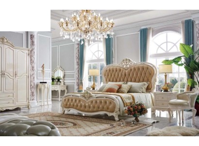 Великолепный спальный гарнитур в классическом нежном цвете
