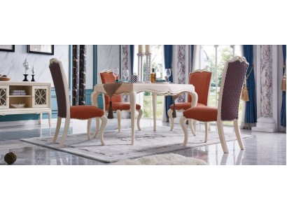 Безупречный набор стульев для столовой комнаты в стиле Честерфилд