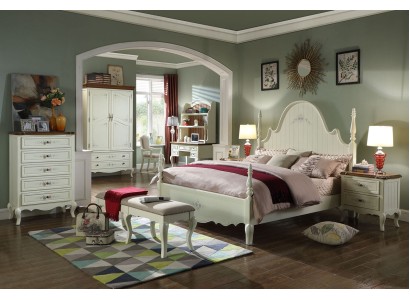 Бесподобный белый спальный гарнитур в классическом стиле