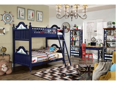 Дизайнерская классическая двухъярусная кровать в детскую комнату