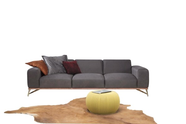 Luxus Viersitzer Sofa 4 Sitzer Sofas Wohnzimmer Polyester Modern Stoff Design