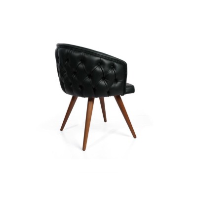 Black Modern Chair Designer Chesterfield Dining room chair Italian Style Upholstery Chairs