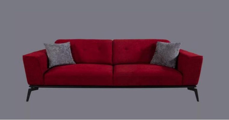 Великолепный диванный гарнитур 3+3+1 в ярких цветах красного и серого