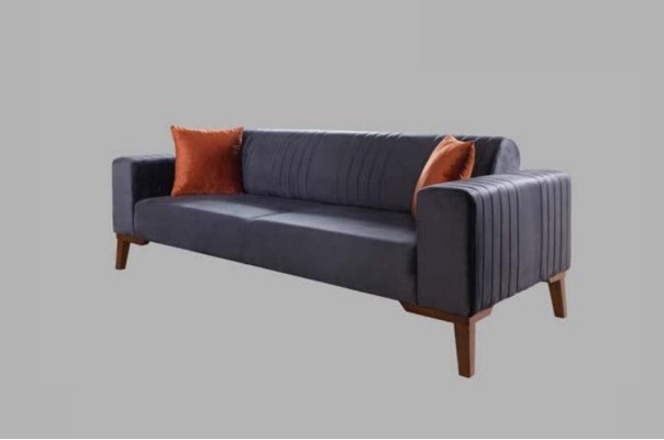 Великолепный диванный гарнитур 3+3+1 в богатых оттенках оранжевого и чёрного