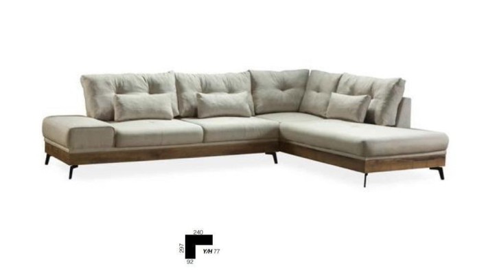 Möbel Ecksofa Holz Couch Wohnzimmer Sofa Couchen Sofas L-Form