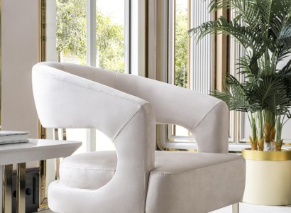 Armchair Beige Living room Design Elegant Furniture Modern 1 Seater Armchair Beautiful new