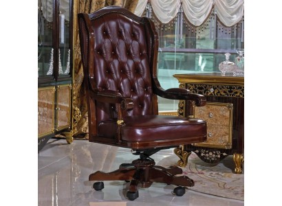 Роскошное кресло для руководителя Честерфилд изготовлен из высококачественного материала 