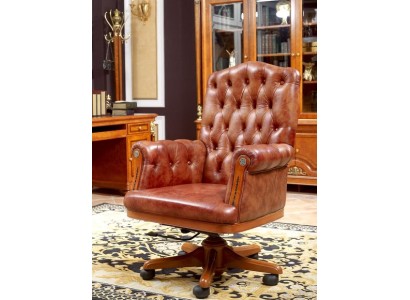 Респектабельное дизайнерское кресло "Честерфилд" для руководителя изготовлен из высококачественных материалов