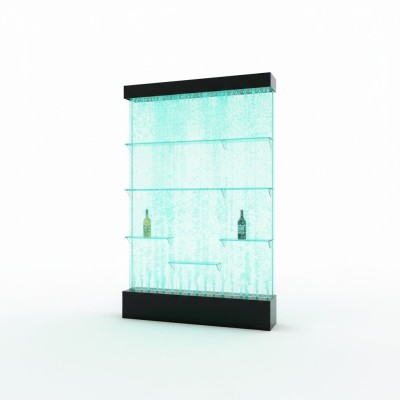 Counter Shelves Designer Illuminated Led Water Wall Bar Shelf Column