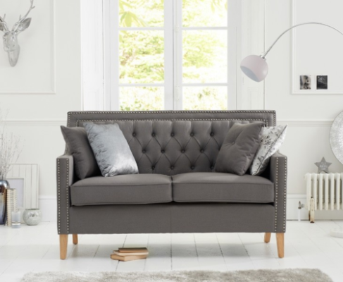 Chesterfield Sofa Couchen Polster Garnitur Couch Polster Stoff 2 Sitz