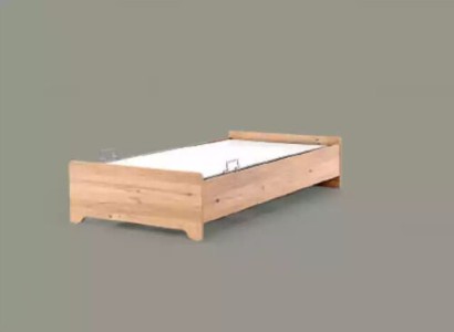 Designerbetten Babybett braun modernes Jugendbett Holzmöbel 100x200cm