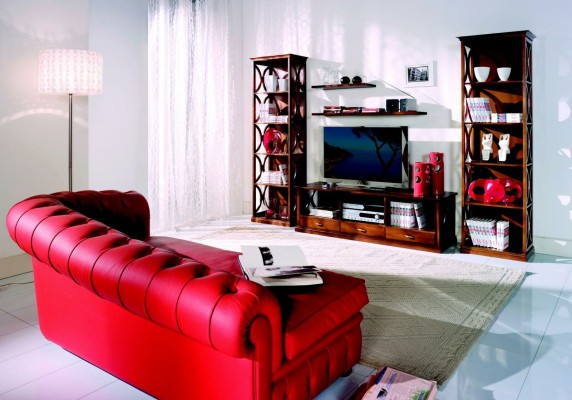 Luxury 5-piece set for living room tv wardrobe 2 bookshelves 2 shelves furniture shelves