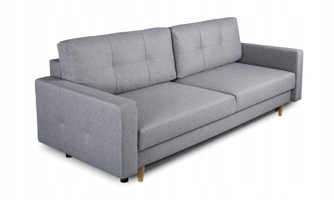 Sofa 3 Sitzer Grau Sofas Stil Luxus Wohnzimmer Modern Design Polster Stoff Neu