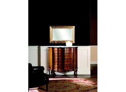 Chest of drawers Wood Furniture Baroque with Mirror 2-piece Suite Luxury Italian