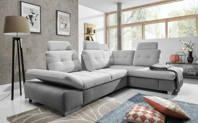 Комфортный стильный угловой диван-кровать в современном стиле для вашего дома 