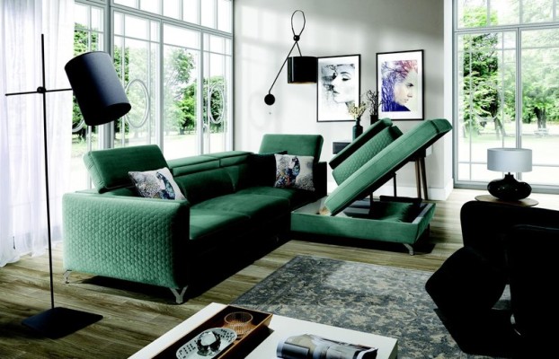 Moderne Ecksofa Couch Polster Garnitur Wohnlandschaft Sofa Couch Ecke Sitz Neu